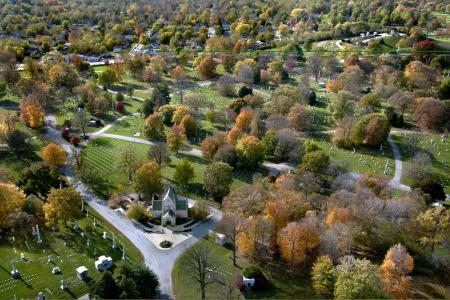 Crown Hill Cemetery Crown Hill Cemetery aerial