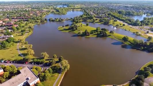 Century Park Arboretum arial view