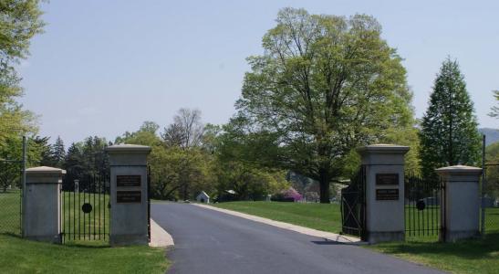 Everygreen Burial Arboretum back entrance Evergreen Burial Arboretum entrance