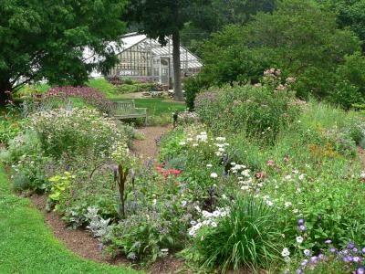 Sundial and greenhouse