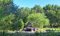 Sclupture in a pond at Brookgreen Gardens